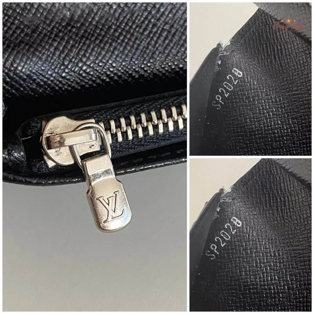 Authentic Louis Vuitton Damier Graphite Coated Canvas Leather Brazza Wallet 2008 - Picture 10 of 13